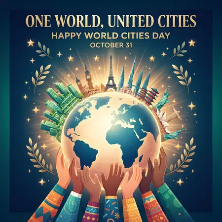 happy world cities day 2026 modern urban lifestyle - World Cities Day 2026