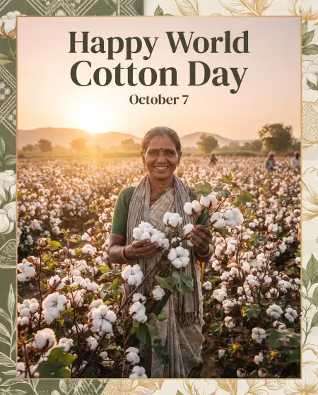 happy world cotton day poster design