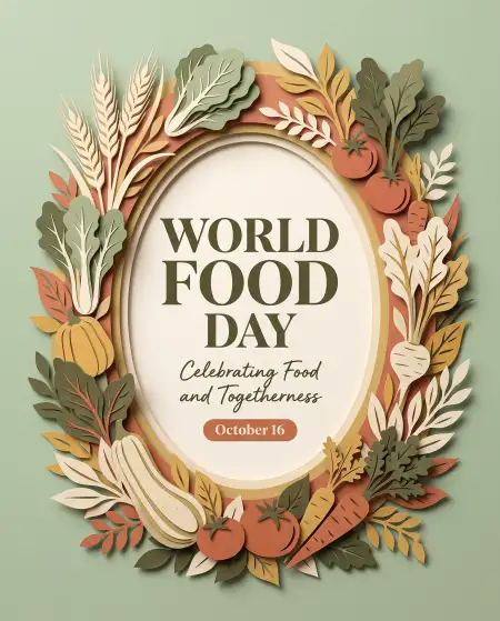 happy world food day 2026 typography png - World Food Day 2026