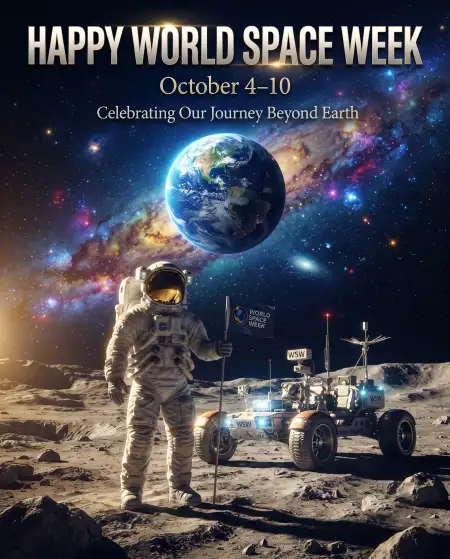 happy world space week background - World Space Week 2026