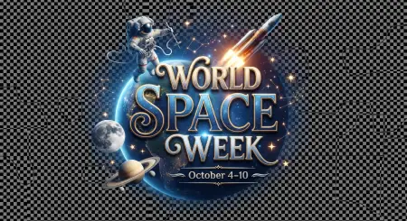 happy world space week banner - World Space Week 2026