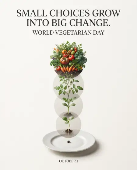 happy world vegetarian day 2026 banner - World Vegetarian Day 2026