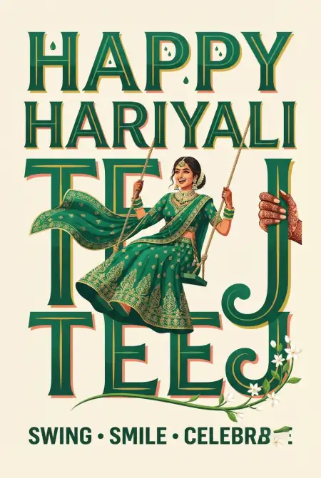 hariyali teej 2026 hindi images - Happy Hariyali Teej 2026