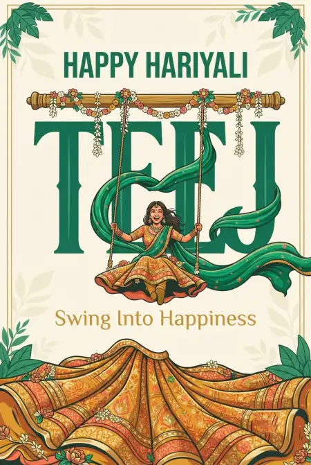 hariyali teej 2026 swing images - Happy Hariyali Teej 2026
