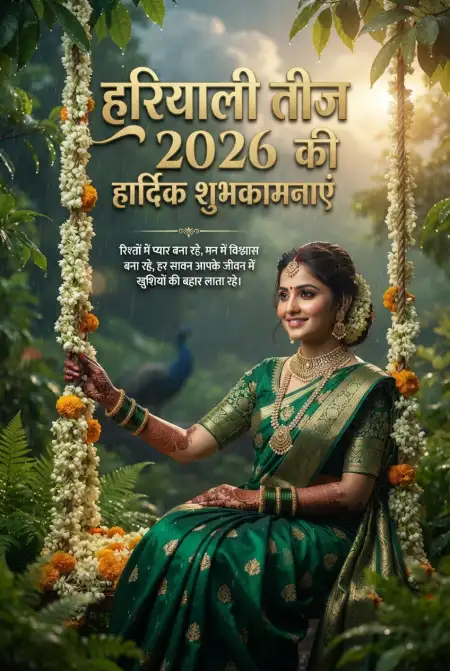 hariyali teej ki hardik shubhkamnaye 2026 - Happy Hariyali Teej 2026