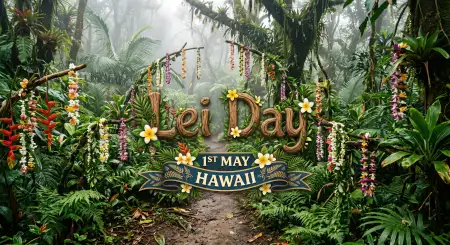 Hawaii Lei Day 2026 Background Images - Free Lei Day 2026 Download