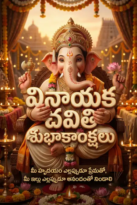 heart touching ganesh chaturthi wishes in telugu - Ganesh