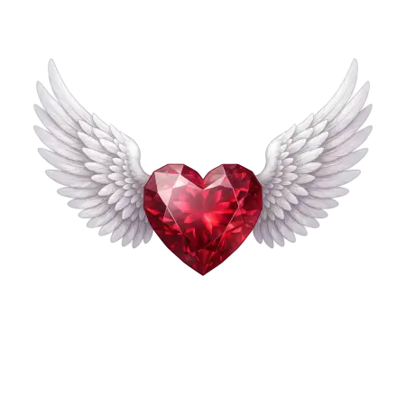 heart with wings png - Heart Png Png