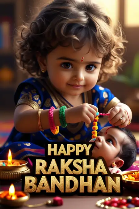 Heartwarming Raksha Bandhan Quotes For Small Siblings - Free Happy Raksha Bandhan Wishes For Children Download