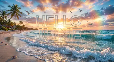 Hello June Beautiful Sunrise Wallpaper - Free Hello June Download