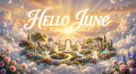 Hello June Elegant Summer Design - Free Hello June Download
