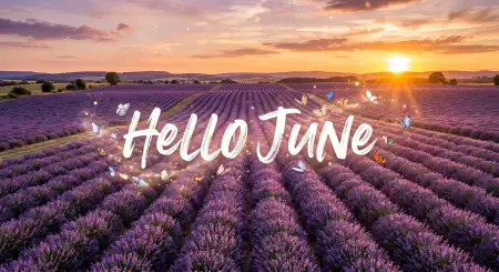 Hello June Flower Field Scenery - Free Hello June Download