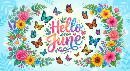 Hello June Fresh And Positive Start - Free Hello June Download