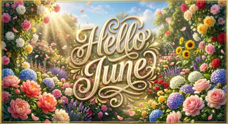 Hello June Happy Summer Greetings - Free Hello June Download