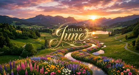 Hello June Peaceful Landscape Wallpaper - Free Hello June Download