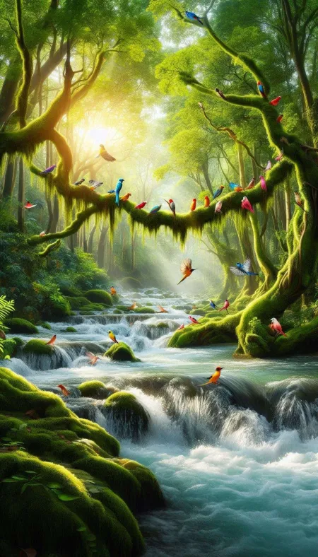 High-energy Nature Background With Rapid Rivers - Free Nature Background Download