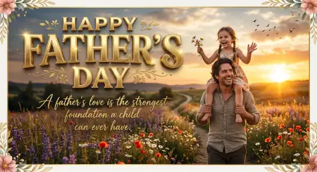 Free High Quality Happy Fathers Day Greeting Card For Social Media Stories Image Download