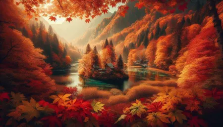 High-resolution Autumn Foliage Background Wallpaper - Free Background Download