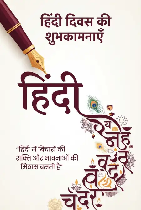 hindi diwas greeting card 2026 - Happy Hindi Diwas Wishes 2026