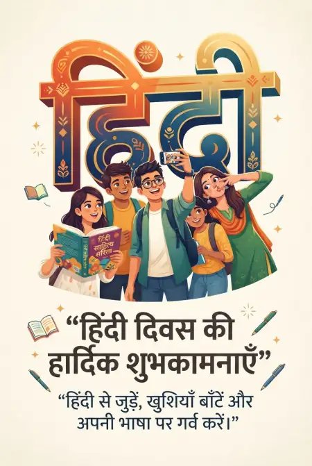 hindi diwas wishes for students 2026