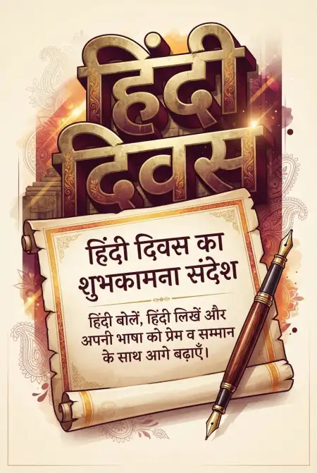 hindi diwas wishes images for whatsapp 2026