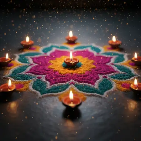 Hindu Diwali Background With Om And Diya Symbols - Free Backgr Download