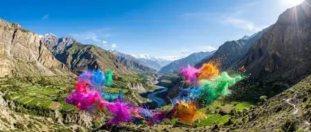 Holi Poster Background Landscape Format - Free Holi Poster Background Download