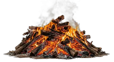 Holika Dahan Burning Wood Png - Free Holika Dahan Fire Png Download