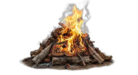 Holika Dahan Wood Bonfire Png Hd - Free Holika Dahan Fire Png Download