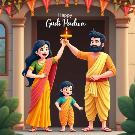How To Perform Gudi Padwa Puja Step By Step - Free Related Happy Gudi Padwa Image