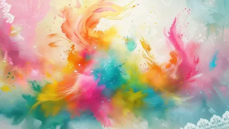 iconic colourful holi images blending modern and traditional art styles