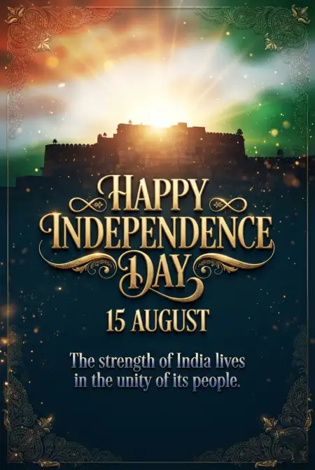Independence Day 2026 Digital Greeting Wishes - Free Indian Independence Day Wishes 2026 Download