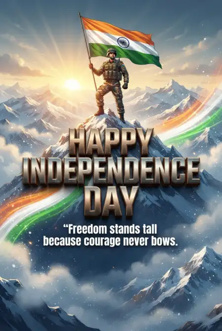 Independence Day 2026 Freedom Fighter Wishes - Free Indian Independence Day Wishes 2026 Download