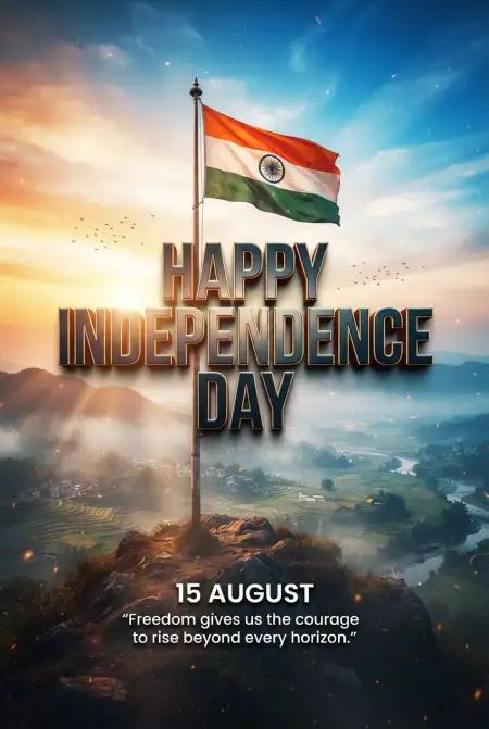 Independence Day 2026 Inspirational Quotes - Free Indian Independence Day Wishes 2026 Download