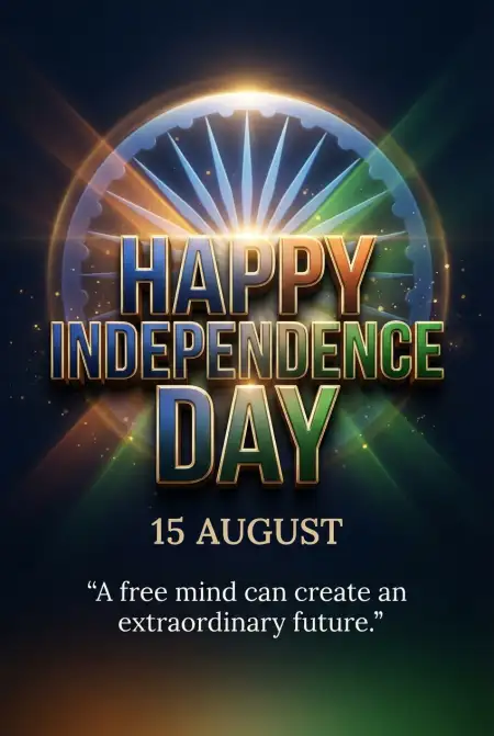 Independence Day 2026 Motivational Quotes - Free Indian Independence Day Wishes 2026 Download