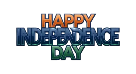 Independence Day 3d Text Png - Free Happy Independence Day Png 2026 Download