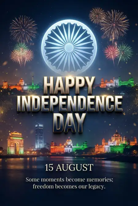 Independence Day Wishes 2026 English Images - Free Indian Independence Day Wishes 2026 Download