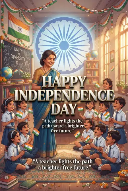 Independence Day Wishes 2026 For School - Free Indian Independence Day Wishes 2026 Download