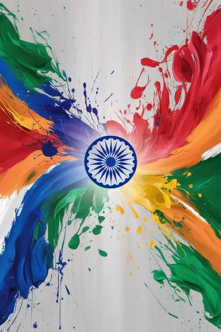 Indian Flag Republic Day Background With Glitter Effects - Free Background Download