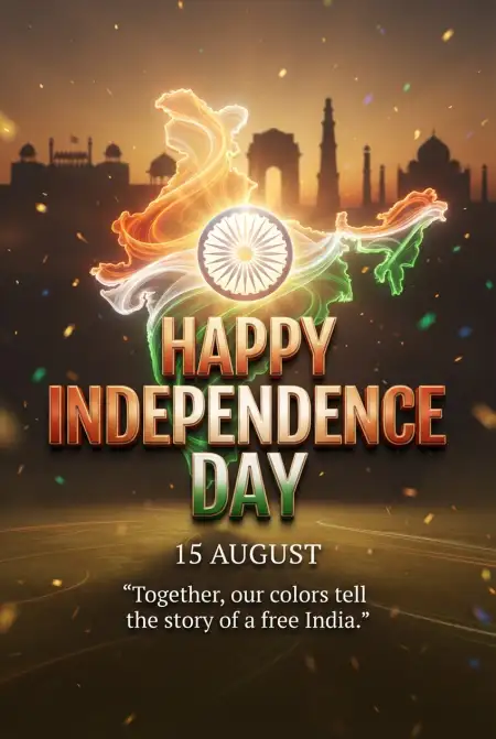 Indian Independence Day Wishes 2026 Whatsapp Greeting Images - Free Indian Independence Day Wishes 2026 Download