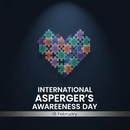 Free International Aspergers Awareness Day Awareness Badge Design Background Download