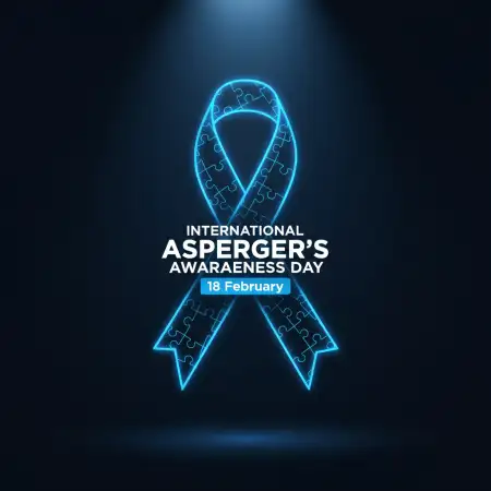 Free International Aspergers Awareness Day Logo Design Background Download