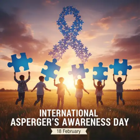 Free International Aspergers Awareness Day Support Message Background Download