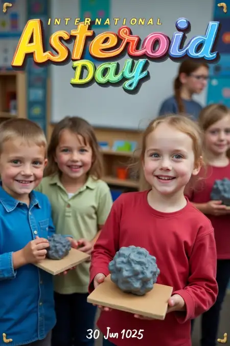 International Asteroid Day 2025 Poster With Slogan - Free International Asteroid Day Download