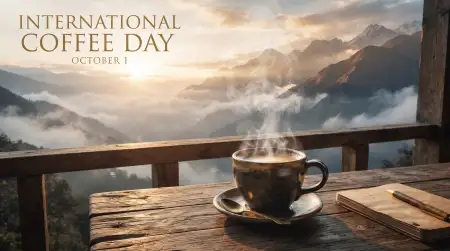 international coffee day 2026 greeting card - International Lefthanders Day 2026 Greeting Card
