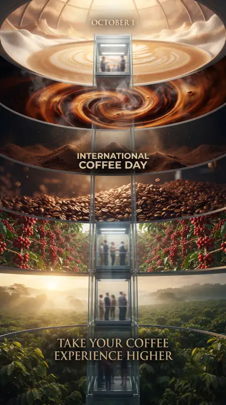 international coffee day 2026 viral coffee poster