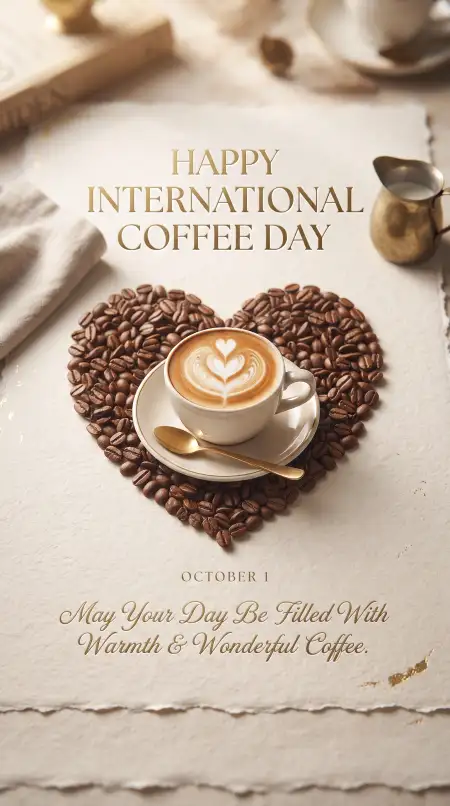 international coffee day october 1 2026 greeting card - International Lefthanders Day 2026 Greeting Card