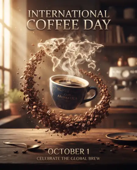 international coffee day october 1 2026 poster