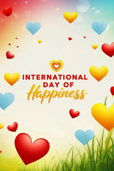 International Day Of Happiness Background With Nature Theme - Free Nature Background Download