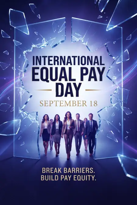 international equal pay day 2026 poster